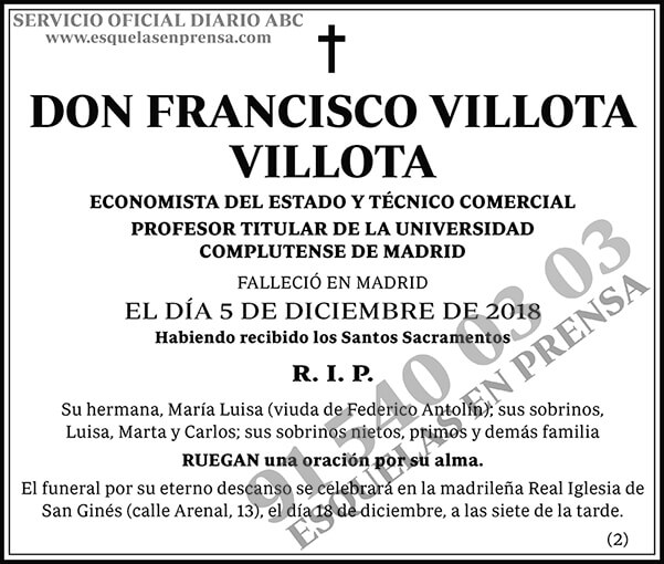 Francisco Villota Villota